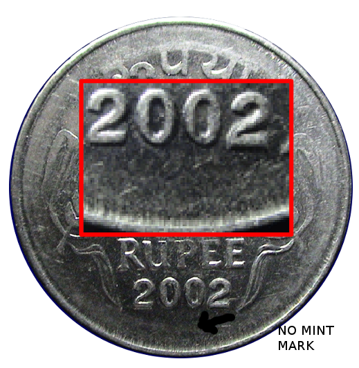 Kolkata Mint Mark: Has no mint mark